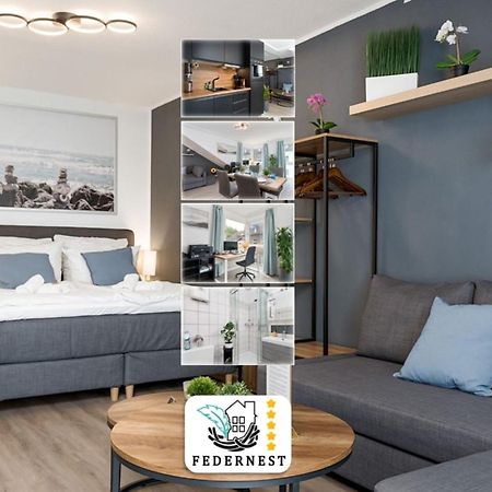Federnest - Luxus-Studio - Kingsize Boxspringbett - Home-Office Mit Monitor Und Drucker - 11 Min Hbf Duisburg Exteriör bild