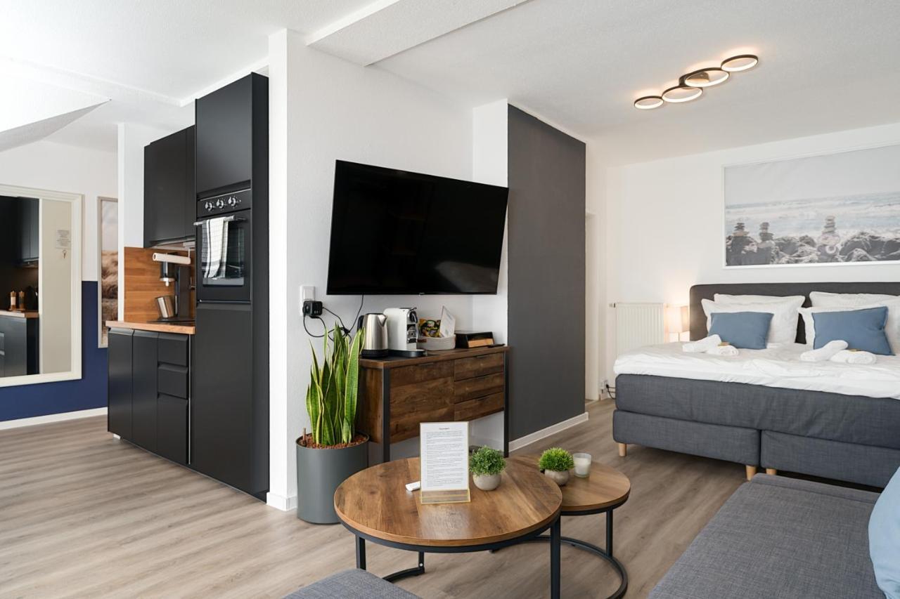 Federnest - Luxus-Studio - Kingsize Boxspringbett - Home-Office Mit Monitor Und Drucker - 11 Min Hbf Duisburg Exteriör bild