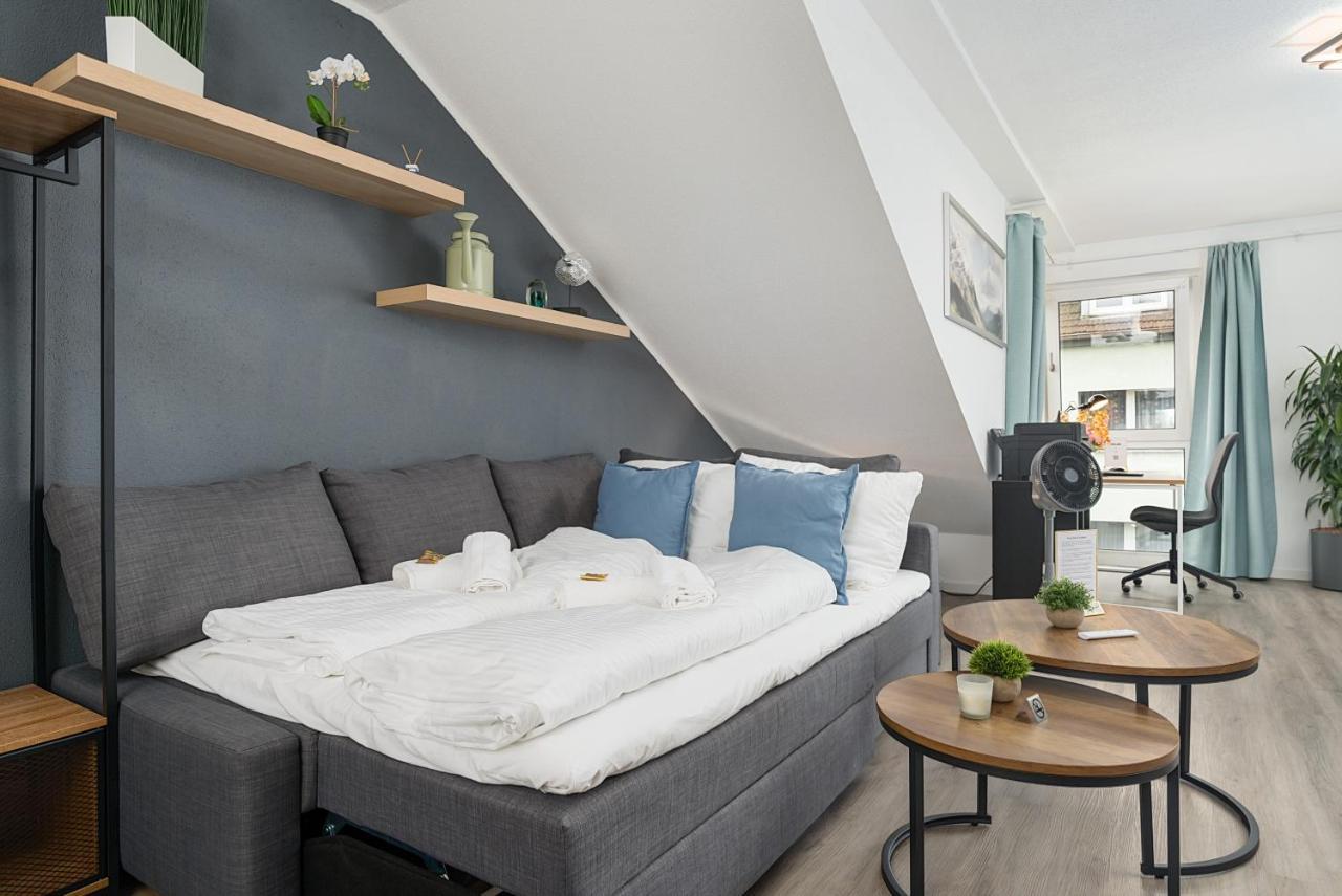 Federnest - Luxus-Studio - Kingsize Boxspringbett - Home-Office Mit Monitor Und Drucker - 11 Min Hbf Duisburg Exteriör bild